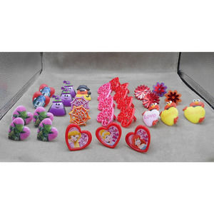 Cupcake Ring Lot: Disney Princess, Elmo, Star Wars, Hearts, Halloween, Flowers